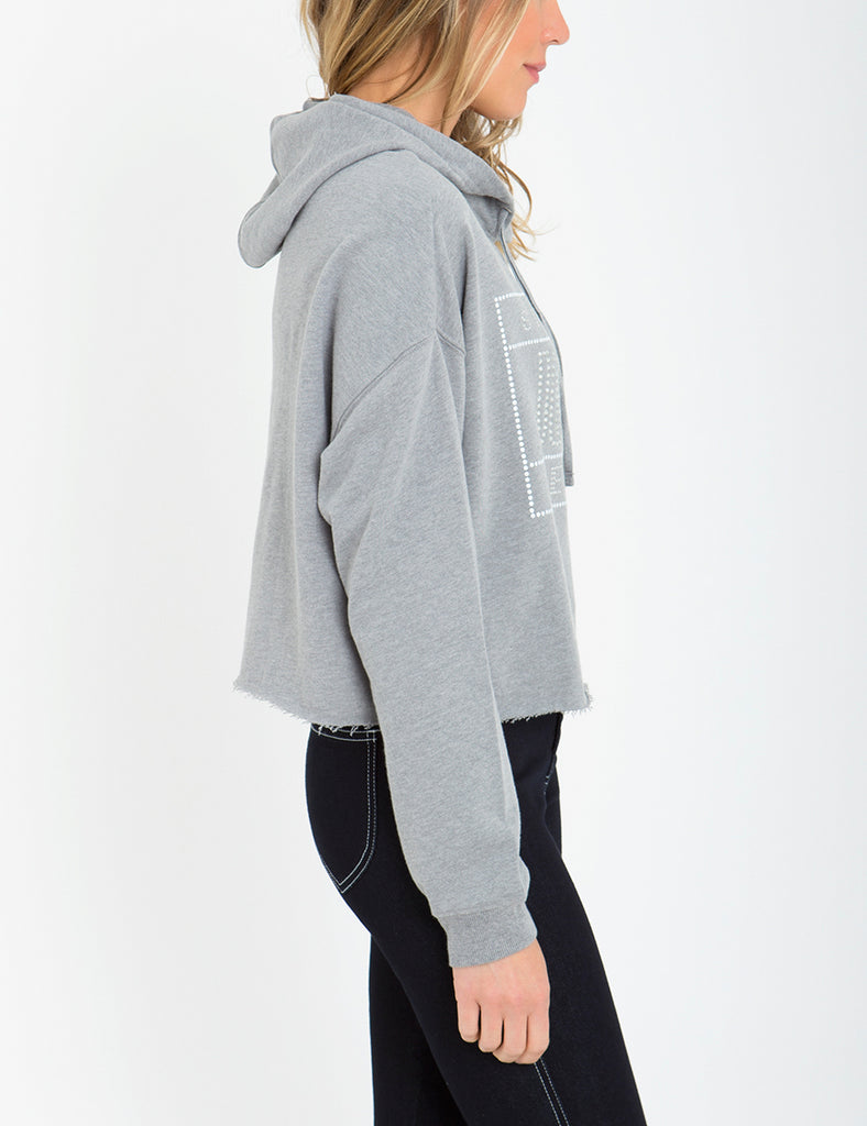 Kelly Cropped Studded Hoodie – Jordache