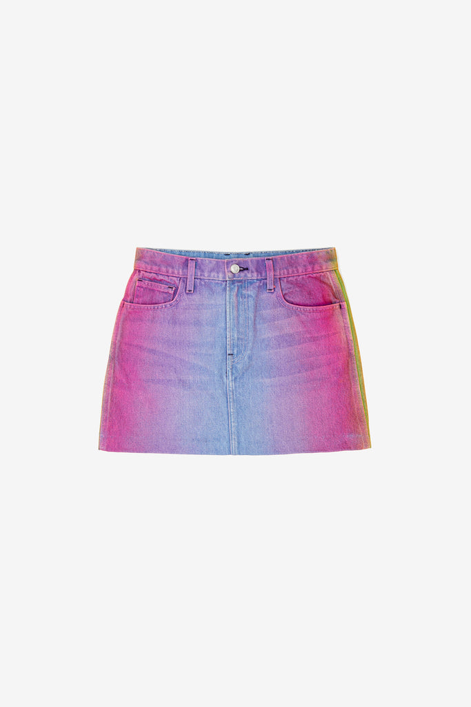 Ganni tie dye outlet denim skirt