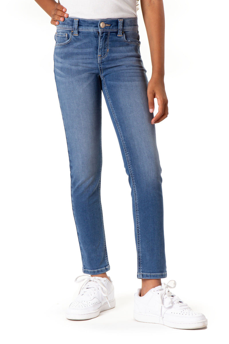 Jordache Girls Jeans Size 16 Blue Super Skinny Stretch Denim Cotton Blend