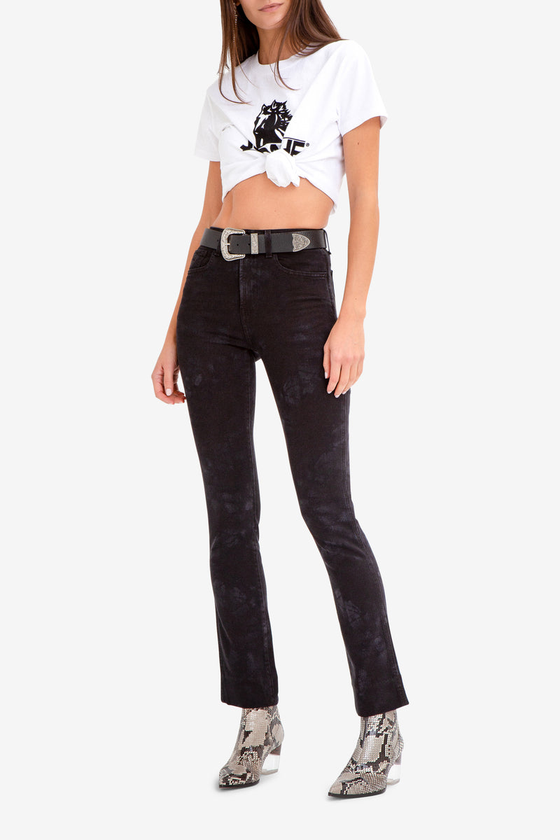 High Rise Velvet Vintage Slim Pants